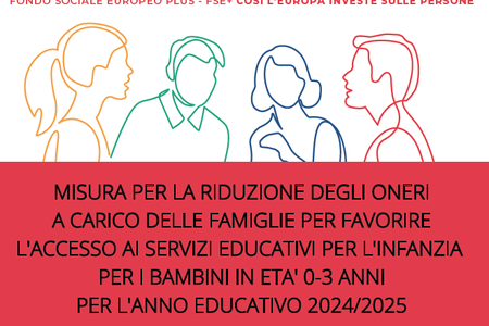 Riduzione oneri a carico delle famiglie per l'accesso ai servizi educativi 0-3 anni | Anno 2024- 2025